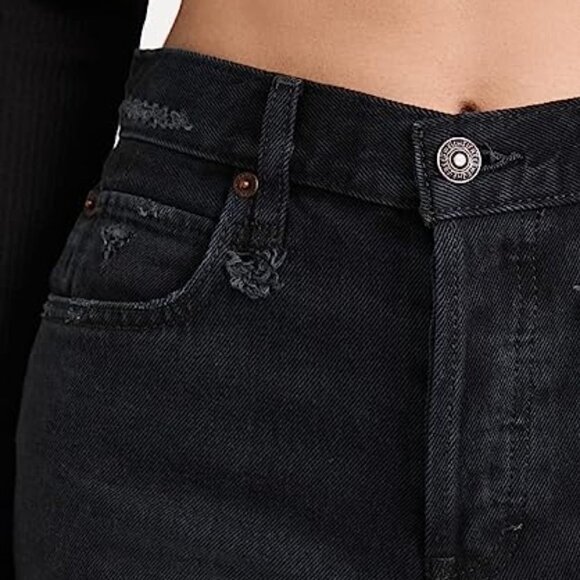 Free People Makai Cut Off Washed Black Denim Jean Shorts 25 NWOT - Picture 3 of 8